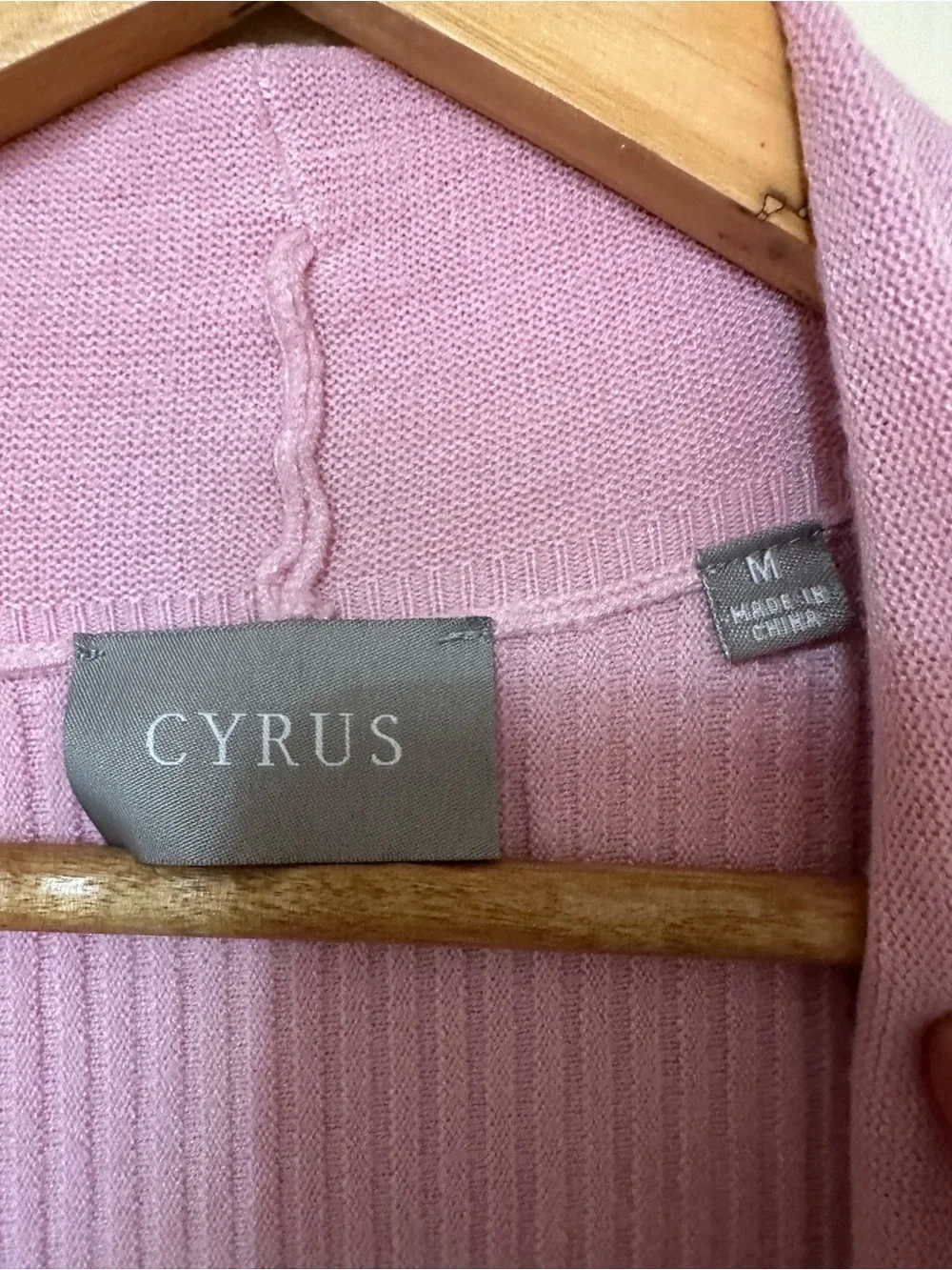 Cyrus pinkOpen-Front Ribbed Cardigan - Picture 2 of 5